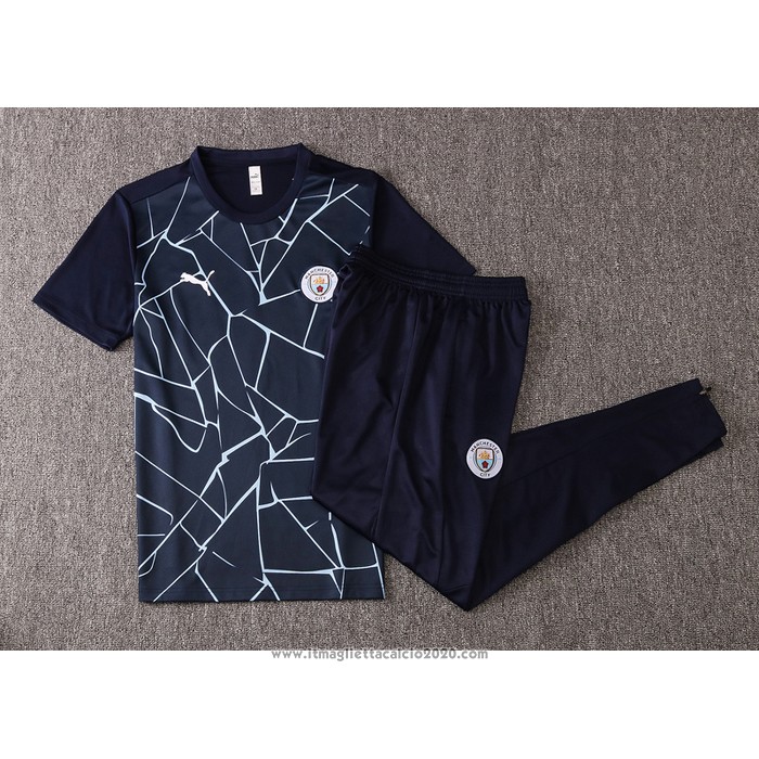 Tuta da Track Manchester City Manica Corta 2020 2021 Blu